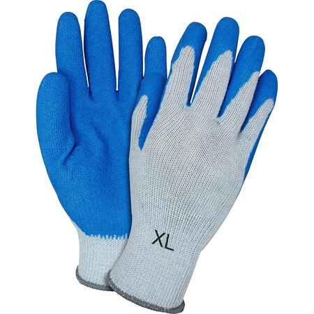 Safety Zone Blue/Gray Coated Knit Gloves, Latex, Blue/Gray, XL 6 PK SZNGRSLXLCT